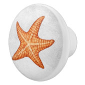 Moderne Aquarellküste Strand Starfish Muscheln Keramikknauf (Rechts)