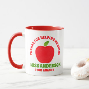 Moderne Aquarelllehrer danken Ihnen die Geschenkid Tasse