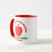 Moderne Aquarelllehrer danken Ihnen die Geschenkid Tasse (Vorderseite Links)