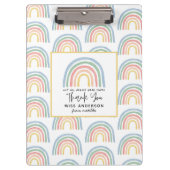 Moderne Aquarelllehrer danken Ihnen niedlich Klemmbrett (Vorderseite)