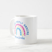 Moderne Aquarelllehrerin danke Kaffeetasse (Vorderseite Links)