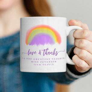 Moderne Aquarelllehrerin danke Kaffeetasse