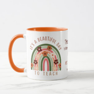 Moderne Aquarelllehrerin Personalisiert Tasse