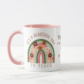 Moderne Aquarelllehrerin Personalisiert Tasse (Links)