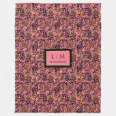 Moderne Aquarellleoparde magenta wurf Fleecedecke (Vorderseite)