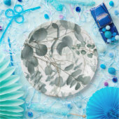 Moderne Aquarellmahlzeit bei Eukalyptus Hochzeit # Pappteller (Party)