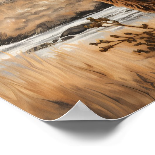 Moderne Aquarellmalerei Poster (Ecke)