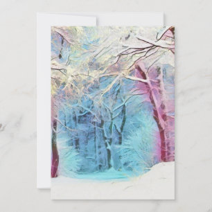 Moderne Aquarellmalerei von farbigen verschneiten Einladung