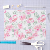 Moderne Aquarellmönche und Grünpflanzen Seidenpapier (Handwerk)