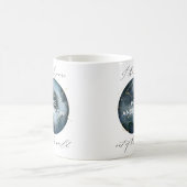 Moderne Aquarellmond-Sternenhimmellehrerin Kaffeetasse (Mittel)