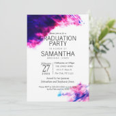Moderne Aquarellmudges Graduierungsparty lädt ein Einladung (Stehend Vorderseite)