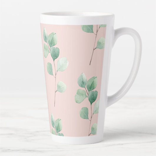 Moderne Aquarellmuster-Blätter Milchtasse (Rechts)