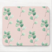 Moderne Aquarellmuster-Blätter Mousepad (Vorne)