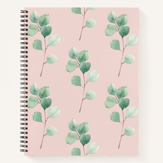 Moderne Aquarellmuster-Blätter Notizblock (Vorderseite)