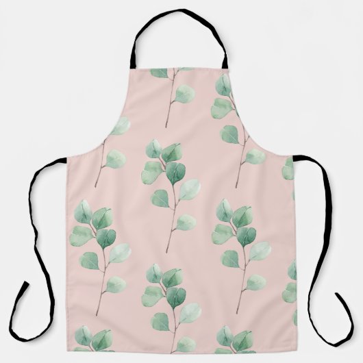 Moderne Aquarellmuster-Blätter Schürze (Vorderseite)