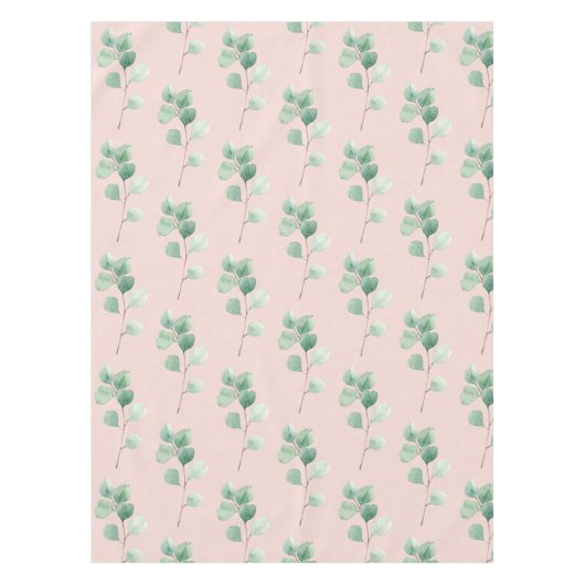 Moderne Aquarellmuster-Blätter Tischdecke (Vorderseite)