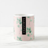 Moderne Aquarellmuster mit Namen Kaffeetasse (Mittel)