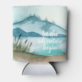 Moderne Aquarellnatur Das Abenteuer beginnt Dosenkühler (Vorderseite)