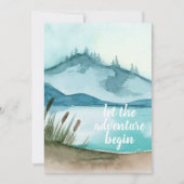 Moderne Aquarellnatur Das Abenteuer beginnt Feiertagskarte (Vorderseite)