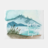 Moderne Aquarellnatur Das Abenteuer beginnt Fußmatte (Vorderseite)