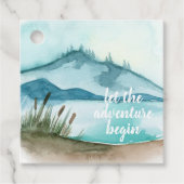 Moderne Aquarellnatur Das Abenteuer beginnt Geschenkanhänger (Vorderseite)