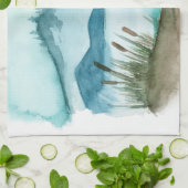 Moderne Aquarellnatur Das Abenteuer beginnt Geschirrtuch (Gefaltet)