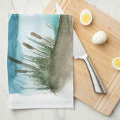 Moderne Aquarellnatur Das Abenteuer beginnt Geschirrtuch (Viertel Falte)