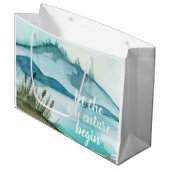 Moderne Aquarellnatur Das Abenteuer beginnt Große Geschenktüte (Vorderseite Schrägansicht)