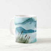 Moderne Aquarellnatur Das Abenteuer beginnt Kaffeetasse (Vorderseite Links)