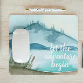 Moderne Aquarellnatur Das Abenteuer beginnt Mousepad