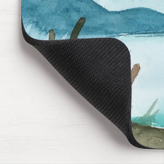 Moderne Aquarellnatur Das Abenteuer beginnt Mousepad (Ecke)