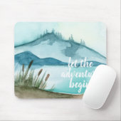 Moderne Aquarellnatur Das Abenteuer beginnt Mousepad (Mit Mouse)
