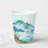 Moderne Aquarellnatur Das Abenteuer beginnt Pappbecher (Vorderseite)