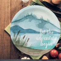 Moderne Aquarellnatur Das Abenteuer beginnt