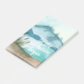 Moderne Aquarellnatur Das Abenteuer beginnt Post-it Klebezettel (angewinkelt)