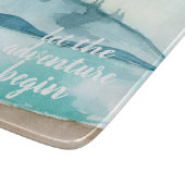 Moderne Aquarellnatur Das Abenteuer beginnt Schneidebrett (Ecke)