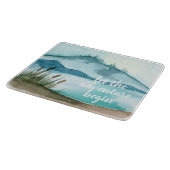 Moderne Aquarellnatur Das Abenteuer beginnt Schneidebrett (Ecke)