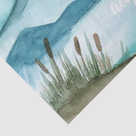 Moderne Aquarellnatur Das Abenteuer beginnt Seidenpapier (Ausschnitt)