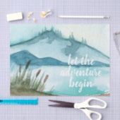 Moderne Aquarellnatur Das Abenteuer beginnt Seidenpapier (Handwerk)