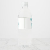 Moderne Aquarellnatur Das Abenteuer beginnt Wasserflaschenetikett (Rückseite)