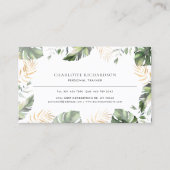 Moderne Aquarellpalme-Blätter Visitenkarte (Vorderseite)