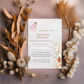 Moderne Aquarellpampas-Gender-Aufdeckung Ankündigung