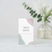 Moderne Aquarellpastellkarte Visitenkarte (Stehend Vorderseite)