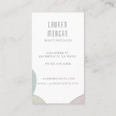 Moderne Aquarellpastellkarte Visitenkarte (Rückseite)