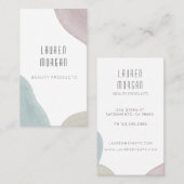 Moderne Aquarellpastellkarte Visitenkarte (Vorne/Hinten)