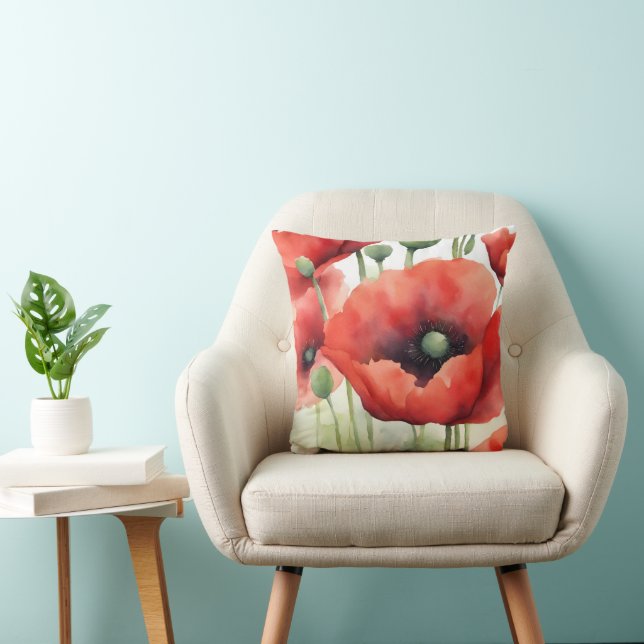 Moderne Aquarellpfeifen Kissen (Stuhl )