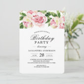 Moderne Aquarellpfeifen und grünes Leaf Einladung (Stehend Vorderseite)