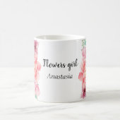 Moderne Aquarellpinken-Blume Kaffeetasse (Mittel)