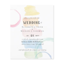 Moderne Aquarellpinsel Schlaganfälle WEDING Einlad