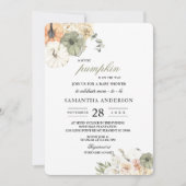 Moderne Aquarellpumpen & Blume Einladung (Vorderseite)